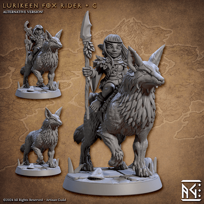 3D Printed Artisan Guild Lurikeens Fox Riders Deeproot Lurikeen Set 28mm 32mm