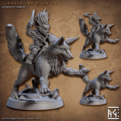 3D Printed Artisan Guild Lurikeens Fox Riders Deeproot Lurikeen Set 28mm 32mm