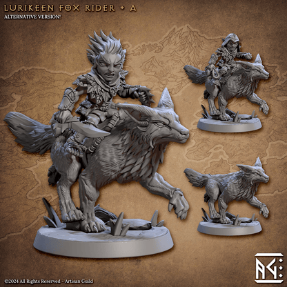 3D Printed Artisan Guild Lurikeens Fox Riders Deeproot Lurikeen Set 28mm 32mm