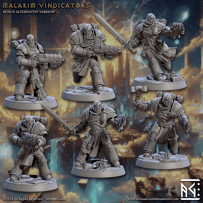 3D Printed Artisan Guild Malakim Vindicators Wrath of the Malakim Set 28mm 32mm