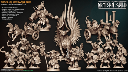 3D Printed Artisan Guild Sacred Bull Knossus Order of the Labyrinth 28mm 32mm