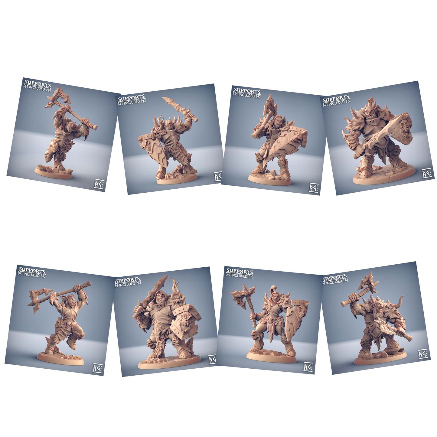 3D Printed Artisan Guild Modular Frostmetal Clan Frostmetal Clan 28mm 32mm
