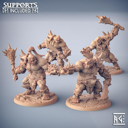 3D Printed Artisan Guild Ogre Marauders Set 28mm 32mm DnD
