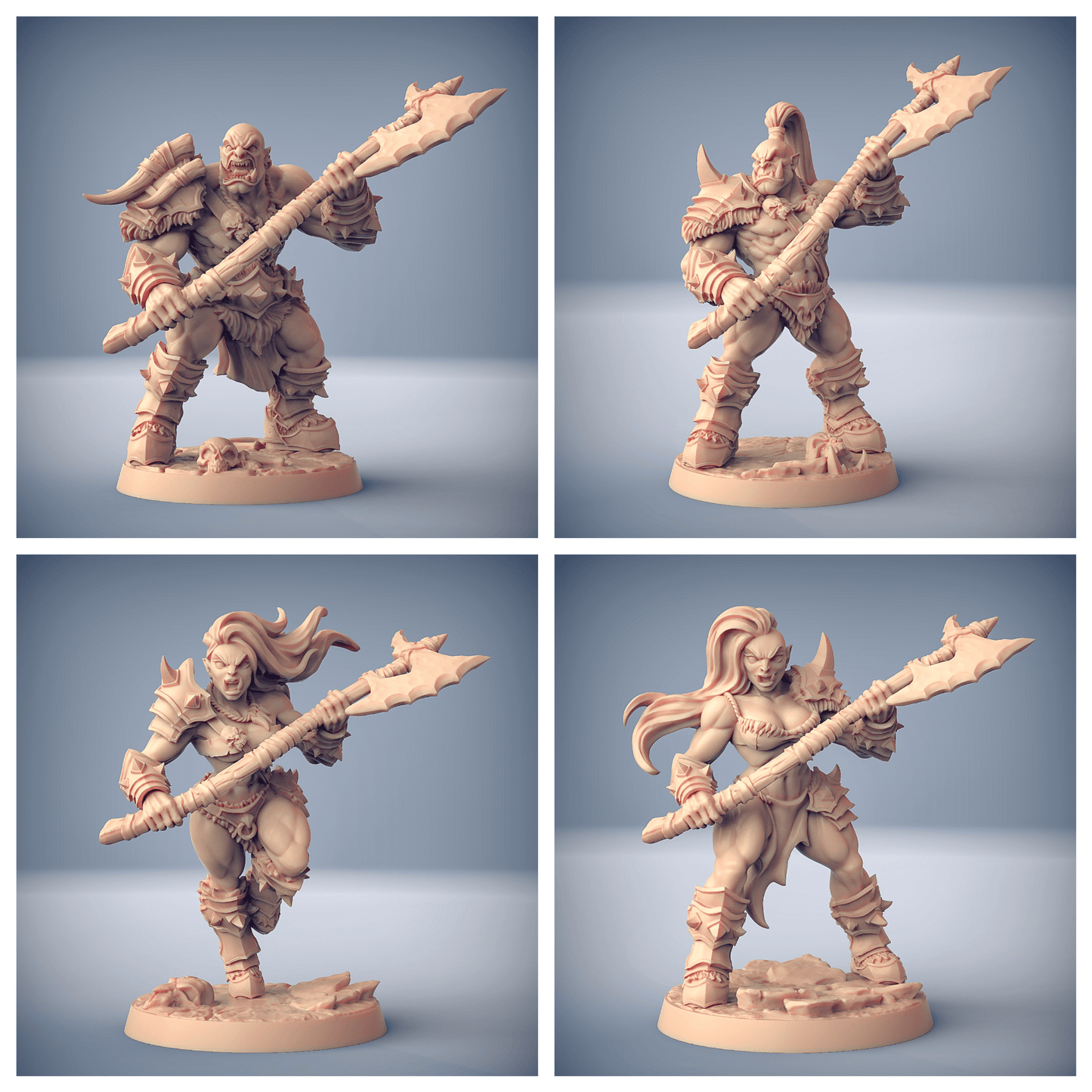 3D Printed Artisan Guild Orc Barbarian Hand+Weapons Orc Barbarians Set  28mm 32mm