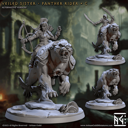 3D Printed Artisan Guild Panther Riders Veiled Sisterhood Set 28mm 32mm