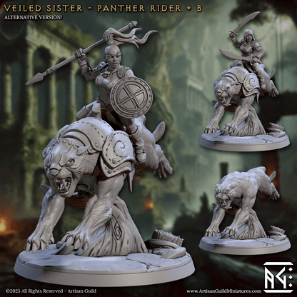 3D Printed Artisan Guild Panther Riders Veiled Sisterhood Set 28mm 32mm