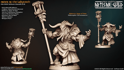 3D Printed Artisan Guild Platorus Sage of Time Order of the Labyrinth 28mm 32mm