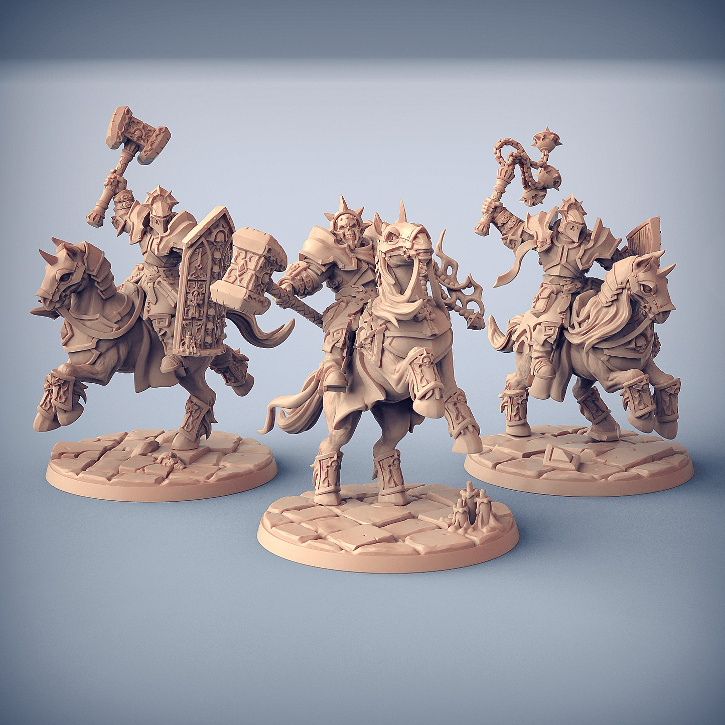 3D Printed Artisan Guild Requiem Heavy Cavalry The Requien Brotherhood 28mm 32mm
