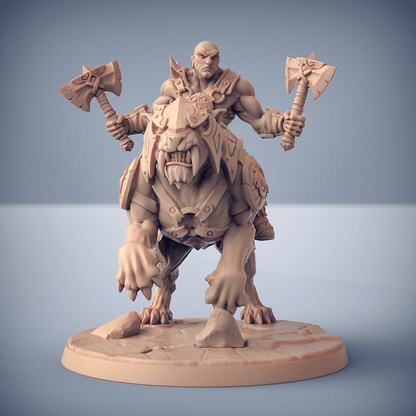 3D Printed Artisan Guild Smilodon Riders Dragonpeak Barbarians 28mm 32mm