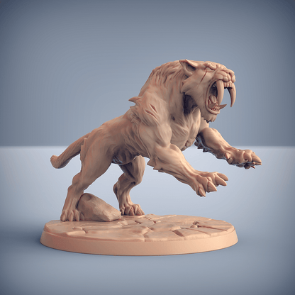 3D Printed Artisan Guild Smilodon Riders Dragonpeak Barbarians 28mm 32mm