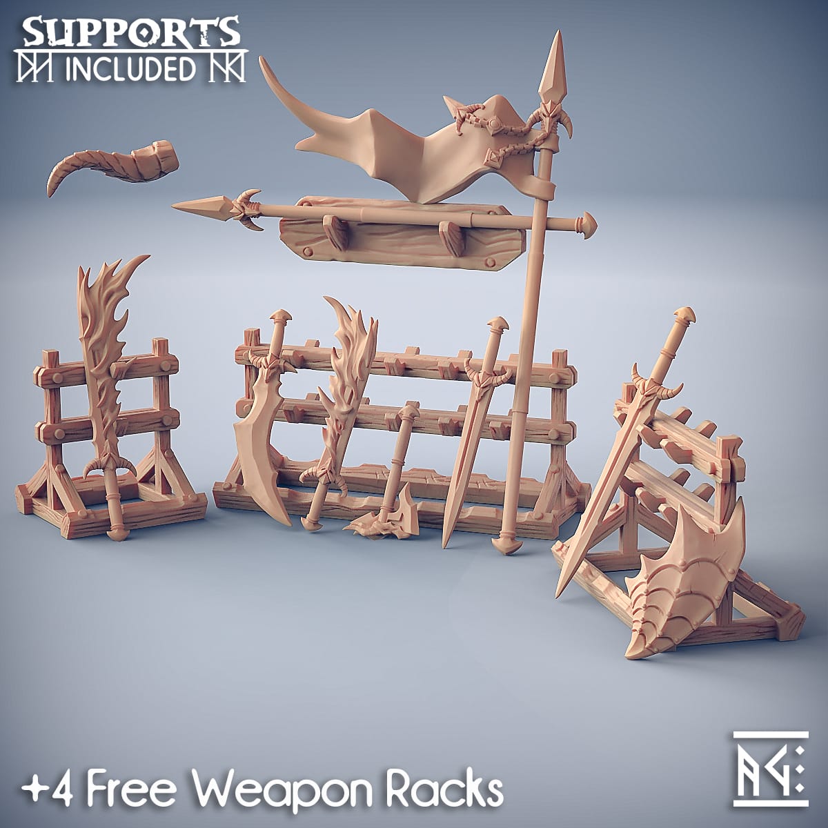 3D Printed Artisan Guild Standalone Dragonguard Weapons Unsupported The Dragonguard 28mm 32mm