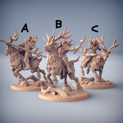 3D Printed Artisan Guild Sylvan Stag Rider Sylvan Knights 28mm 32mm