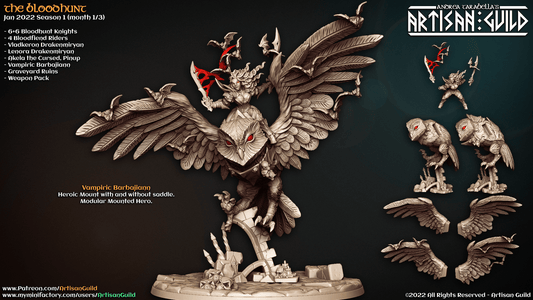 3D Printed Artisan Guild Vampiric Barbajiann The Bloodhunt 28mm 32mm