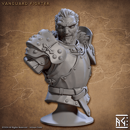 3D Printed Artisan Guild Vanguard Fighters Busts 28mm 32mm