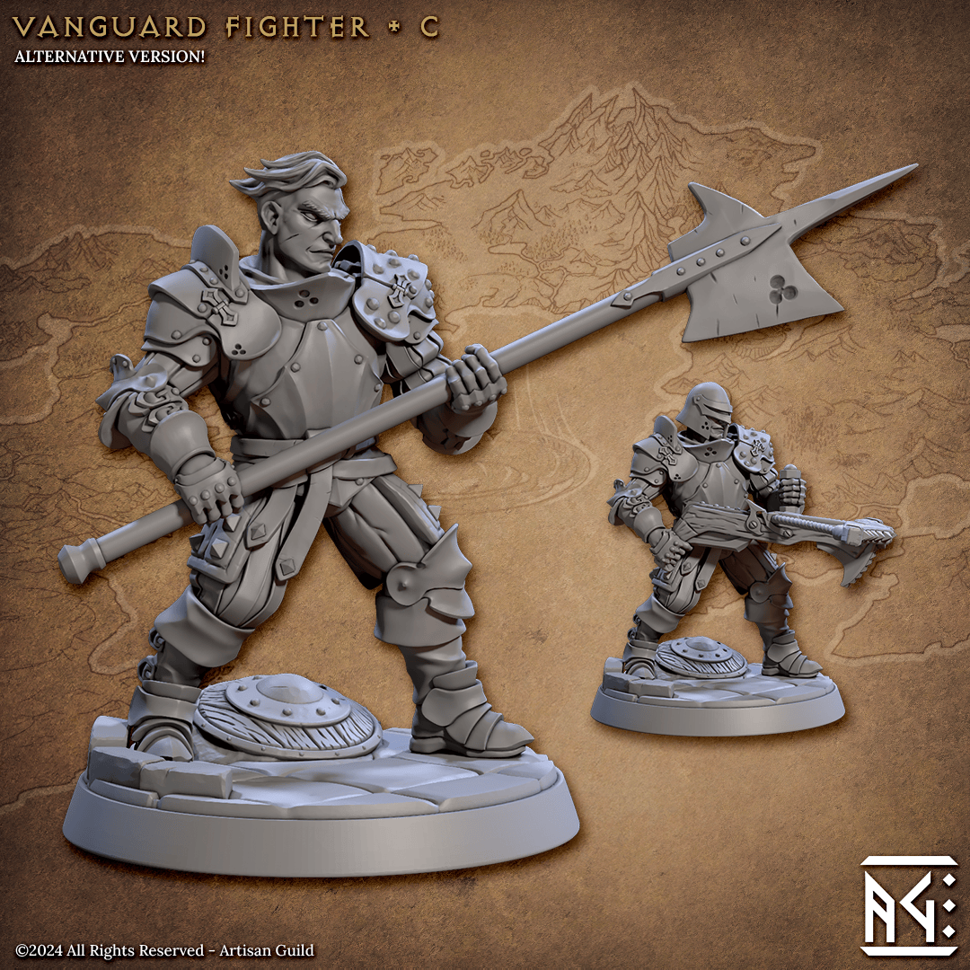 3D Printed Artisan Guild Vanguard Fighters Vanguard Fighters Set 28mm 32mm