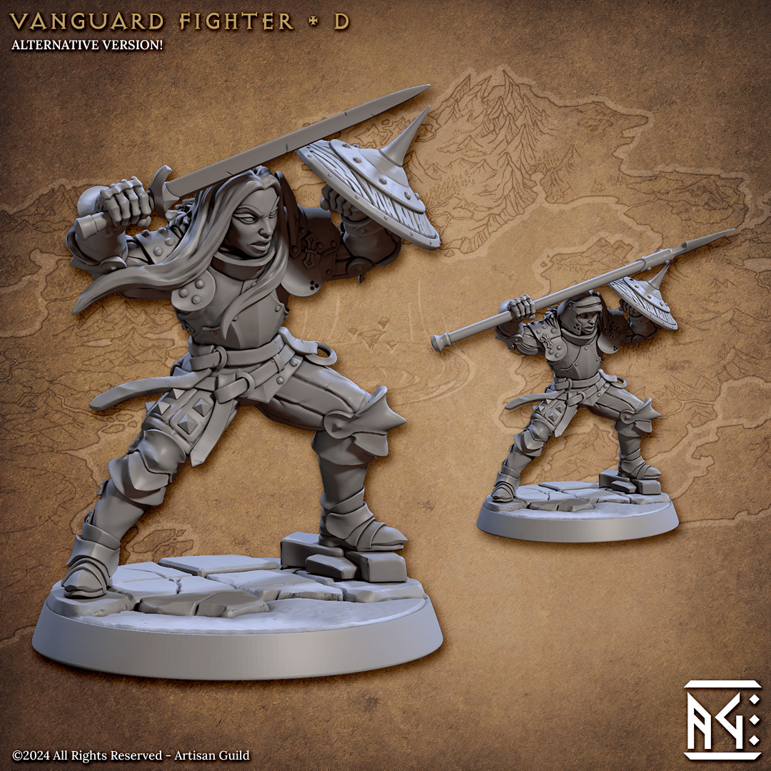 3D Printed Artisan Guild Vanguard Fighters Vanguard Fighters Set 28mm 32mm