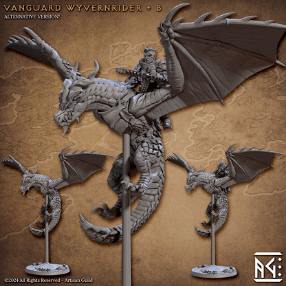 3D Printed Artisan Guild Vanguard Wyvernriders Vanguard Fighters Set 28mm 32mm