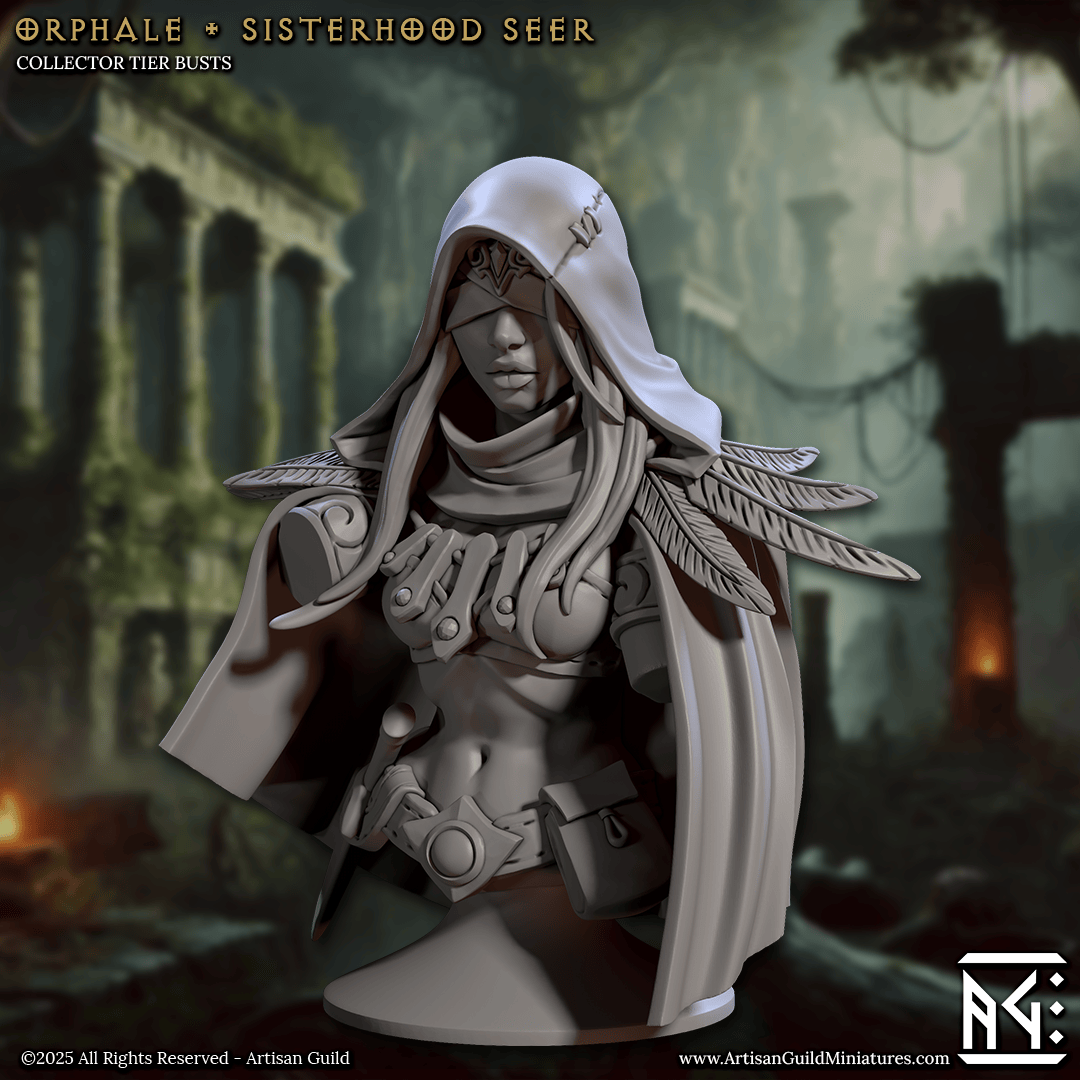3D Printed Artisan Guild Veiled Sisterhood Bust Set 28mm 32mm