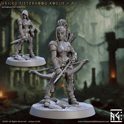 3D Printed Artisan Guild Veiled Sisterhood Rogues Veiled Sisterhood Set 28mm 32mm