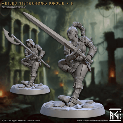 3D Printed Artisan Guild Veiled Sisterhood Rogues Veiled Sisterhood Set 28mm 32mm