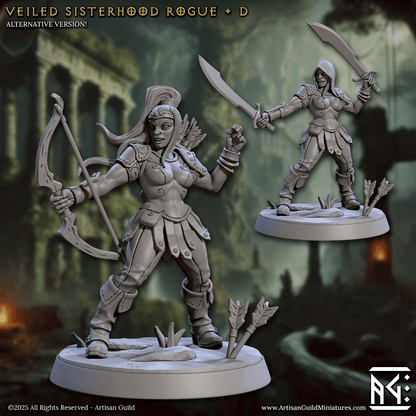 3D Printed Artisan Guild Veiled Sisterhood Rogues Veiled Sisterhood Set 28mm 32mm