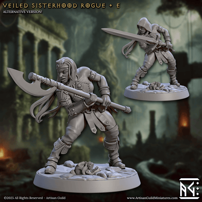 3D Printed Artisan Guild Veiled Sisterhood Rogues Veiled Sisterhood Set 28mm 32mm