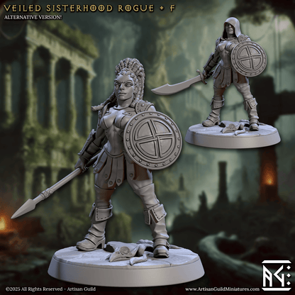 3D Printed Artisan Guild Veiled Sisterhood Rogues Veiled Sisterhood Set 28mm 32mm