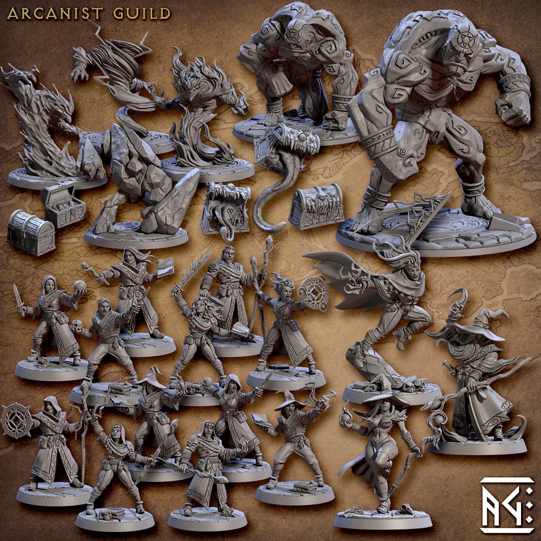 3D Printed Artisan Guild Volrunax Runebeard - The Guildmaster Arcanists Guild 28mm 32mm