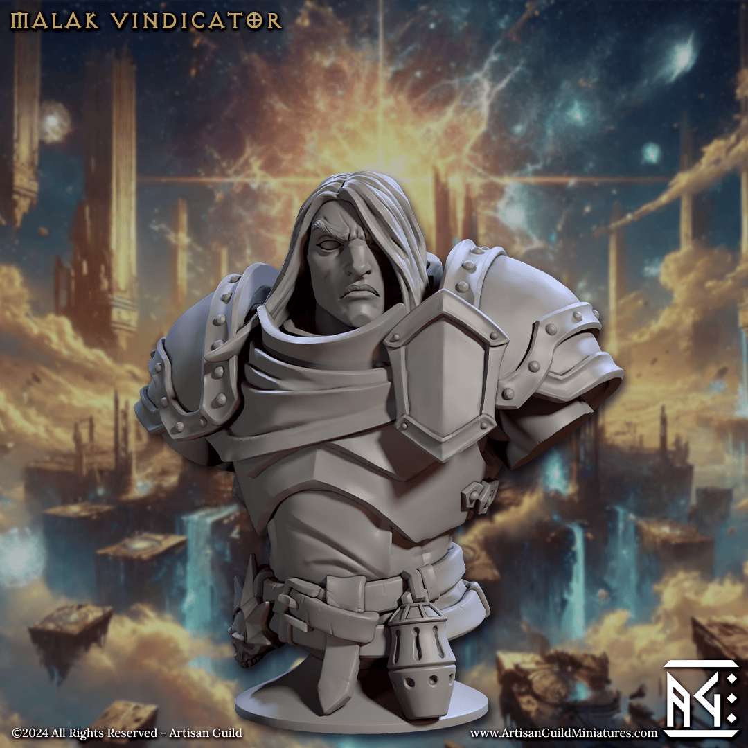 3D Printed Artisan Guild Wrath of the Malakim Bust Set 28mm 32mm