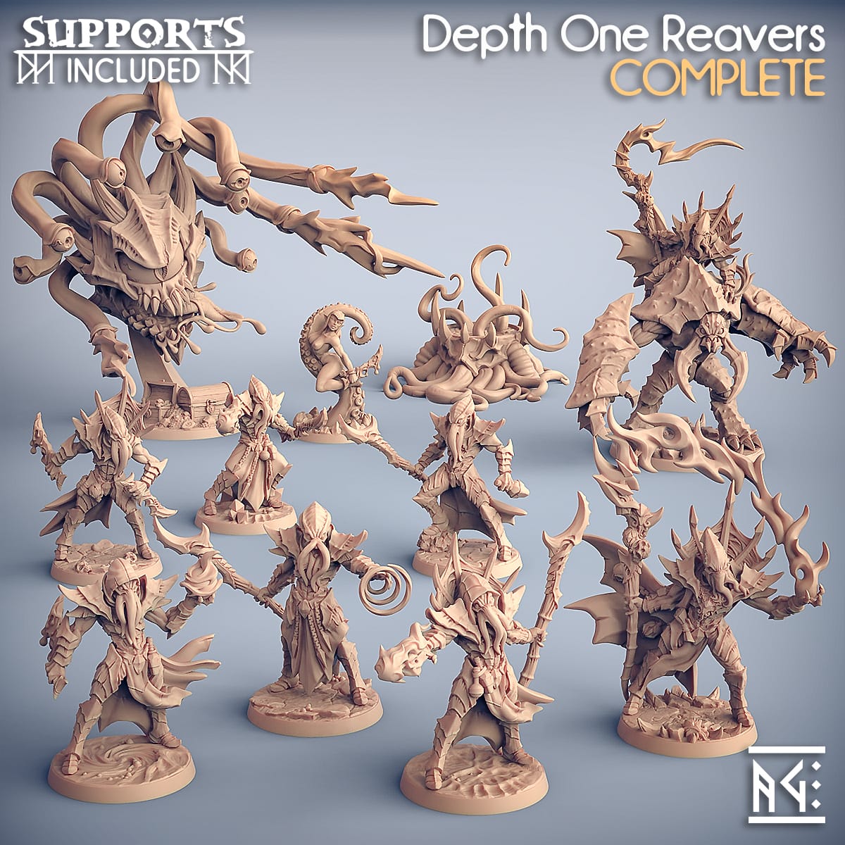 3D Printed Artisan Guild Xantaras the Tyrant Eye Depth Ones Set 28mm 32mm