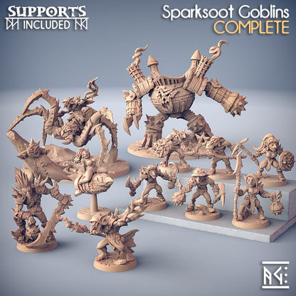 3D Printed Artisan Guild Zipzaap Darkspark Sparksoot Goblin Set 28mm 32mm