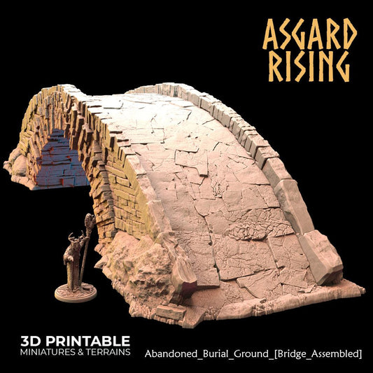 3D Printed Asgard Rising Abandoned Burial Ground Bridges 28 32 mm Wargaming DnD