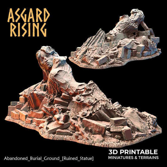 3D Printed Asgard Rising Abandoned Burial Ground Ruins 28 32 mm Wargaming DnD