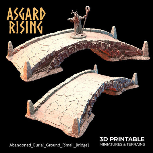 3D Printed Asgard Rising Abandoned Burial Ground Small Brdge 28 32 mm Wargaming DnD