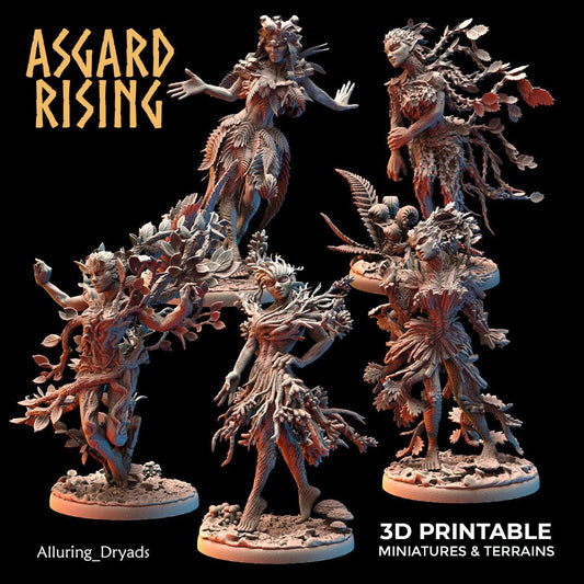 3D Printed Asgard Rising Alluring Dryads 28 32 mm Wargaming DnD