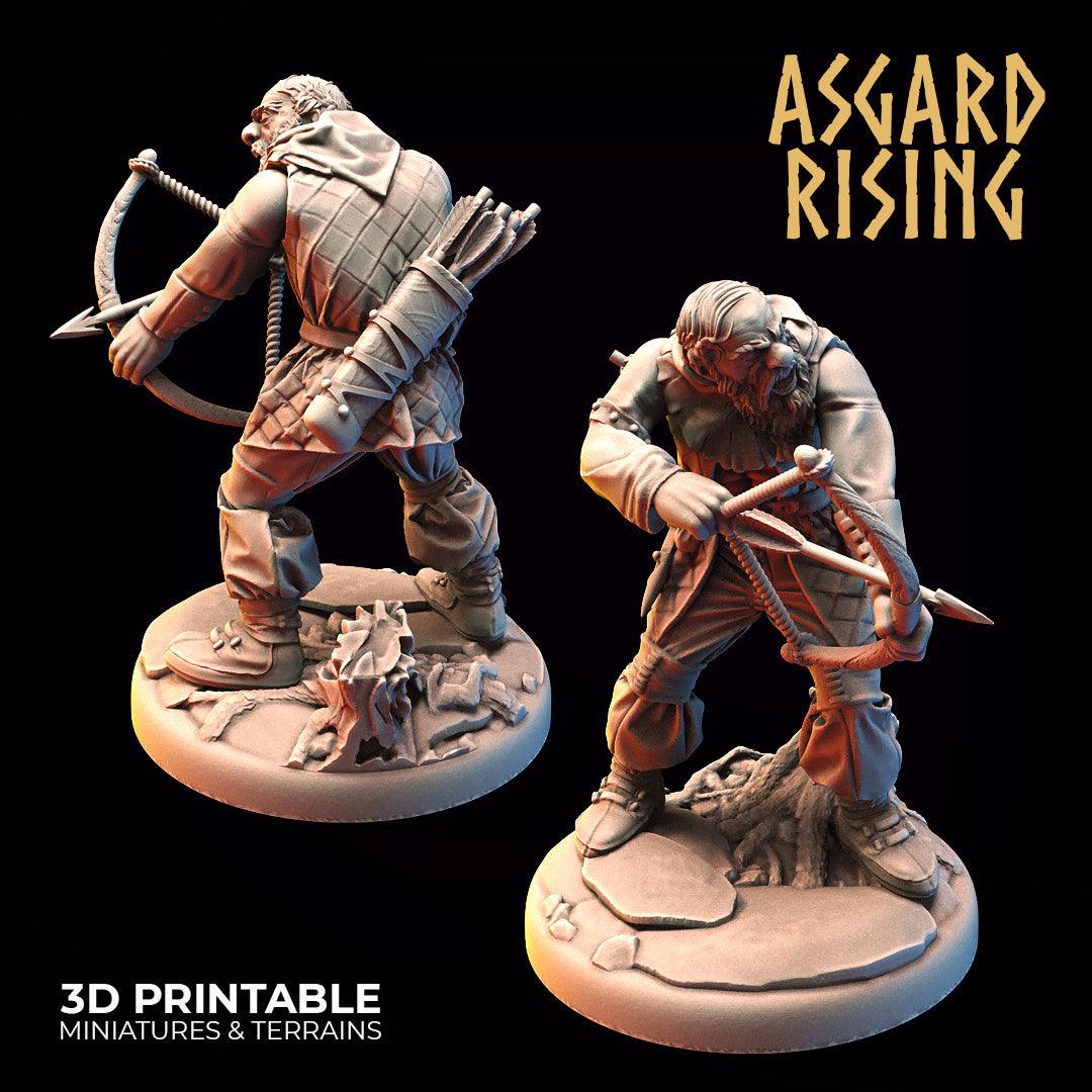 3D Printed Asgard Rising Bandit Deserters Bow Modular Warband 28mm - 32mm