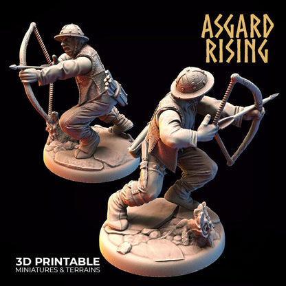 3D Printed Asgard Rising Bandit Deserters Bow Modular Warband 28mm - 32mm