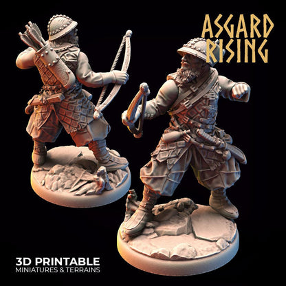 3D Printed Asgard Rising Bandit Deserters Bow Modular Warband 28mm - 32mm