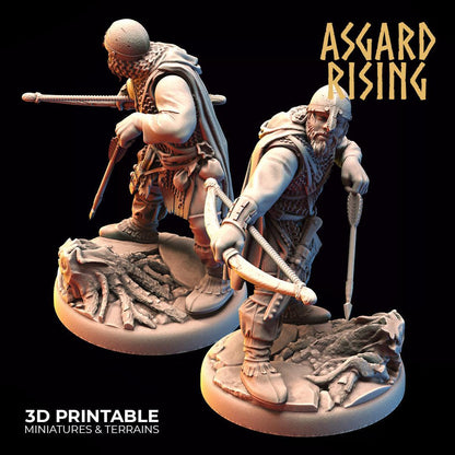3D Printed Asgard Rising Bandit Deserters Bow Modular Warband 28mm - 32mm