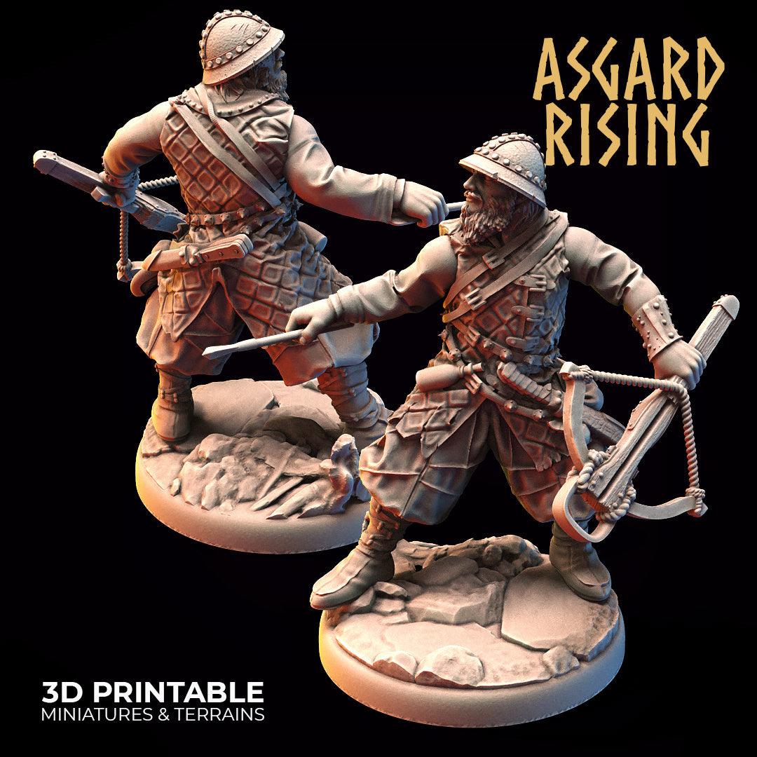 3D Printed Asgard Rising Bandit Deserters Crossbow Modular Warband 28mm - 32mm
