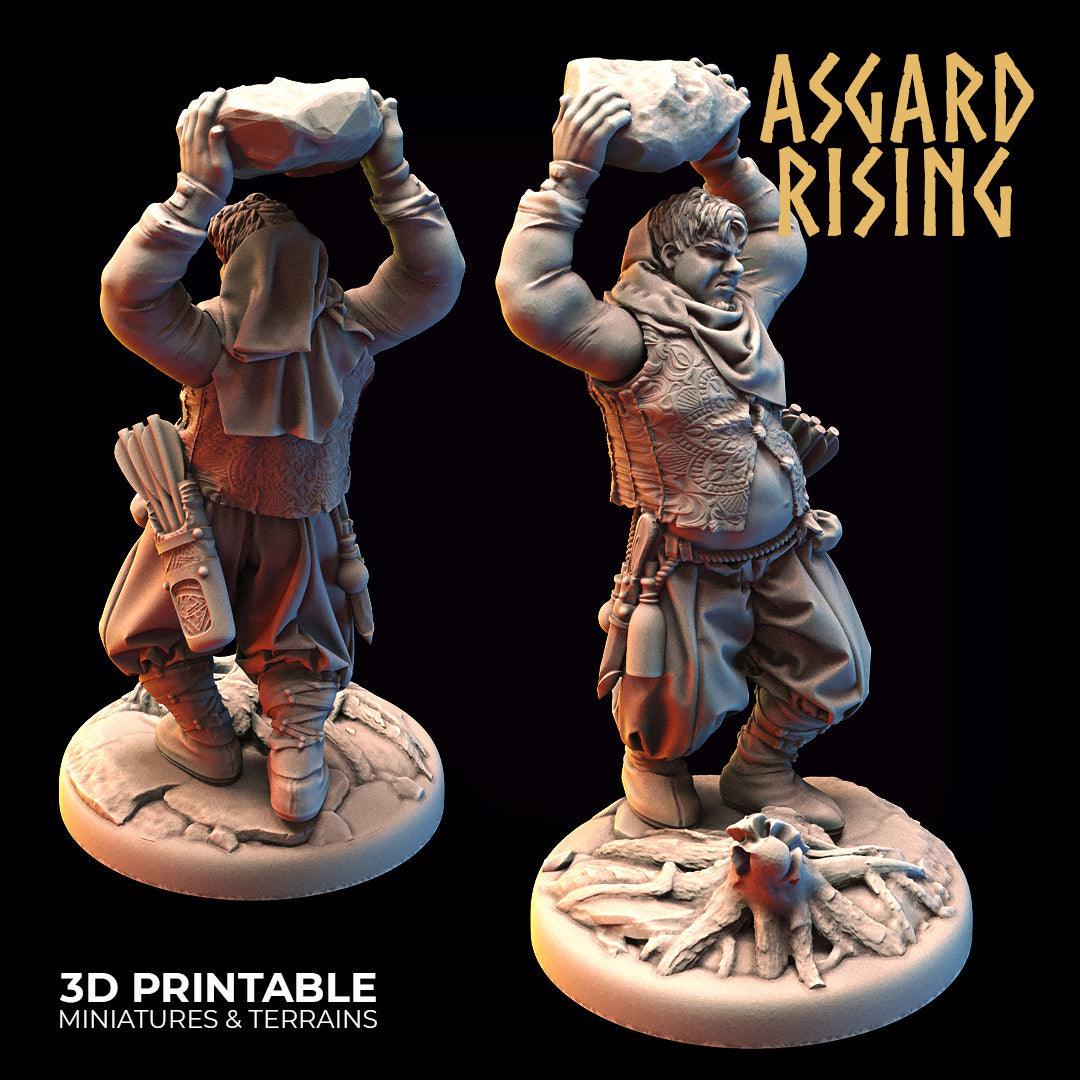 3D Printed Asgard Rising Bandit Deserters Slingers Modular Warband 28mm - 32mm