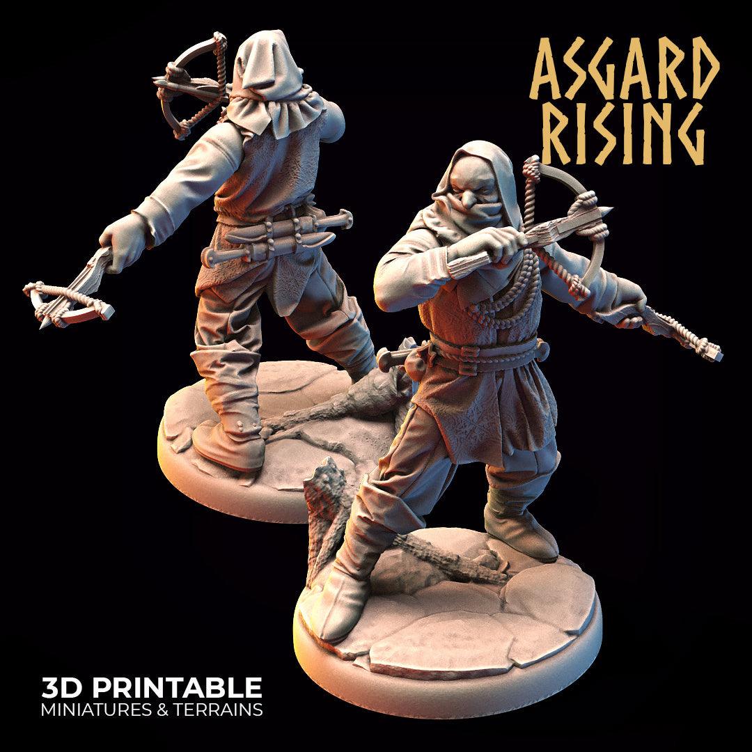 3D Printed Asgard Rising Bandit Deserters Slingers Modular Warband 28mm - 32mm