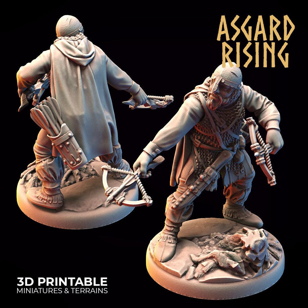 3D Printed Asgard Rising Bandit Deserters Slingers Modular Warband 28mm - 32mm
