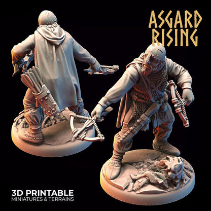 3D Printed Asgard Rising Bandit Deserters Slingers Modular Warband 28mm - 32mm