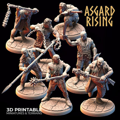 3D Printed Asgard Rising Bandit Outcast Modular Warband 28mm - 32mm Ragnarok D&D