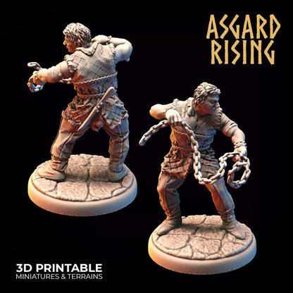 3D Printed Asgard Rising Bandit Outcast Modular Warband 28mm - 32mm Ragnarok D&D