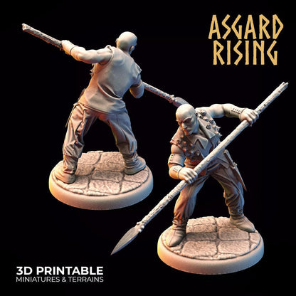 3D Printed Asgard Rising Bandit Outcast Modular Warband 28mm - 32mm Ragnarok D&D