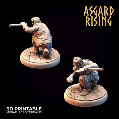 3D Printed Asgard Rising Bandit Outcast Modular Warband 28mm - 32mm Ragnarok D&D