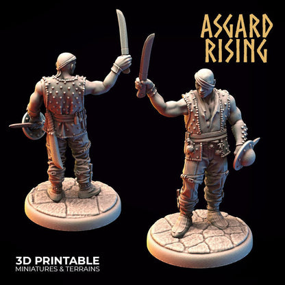 3D Printed Asgard Rising Bandit Outcast Modular Warband 28mm - 32mm Ragnarok D&D