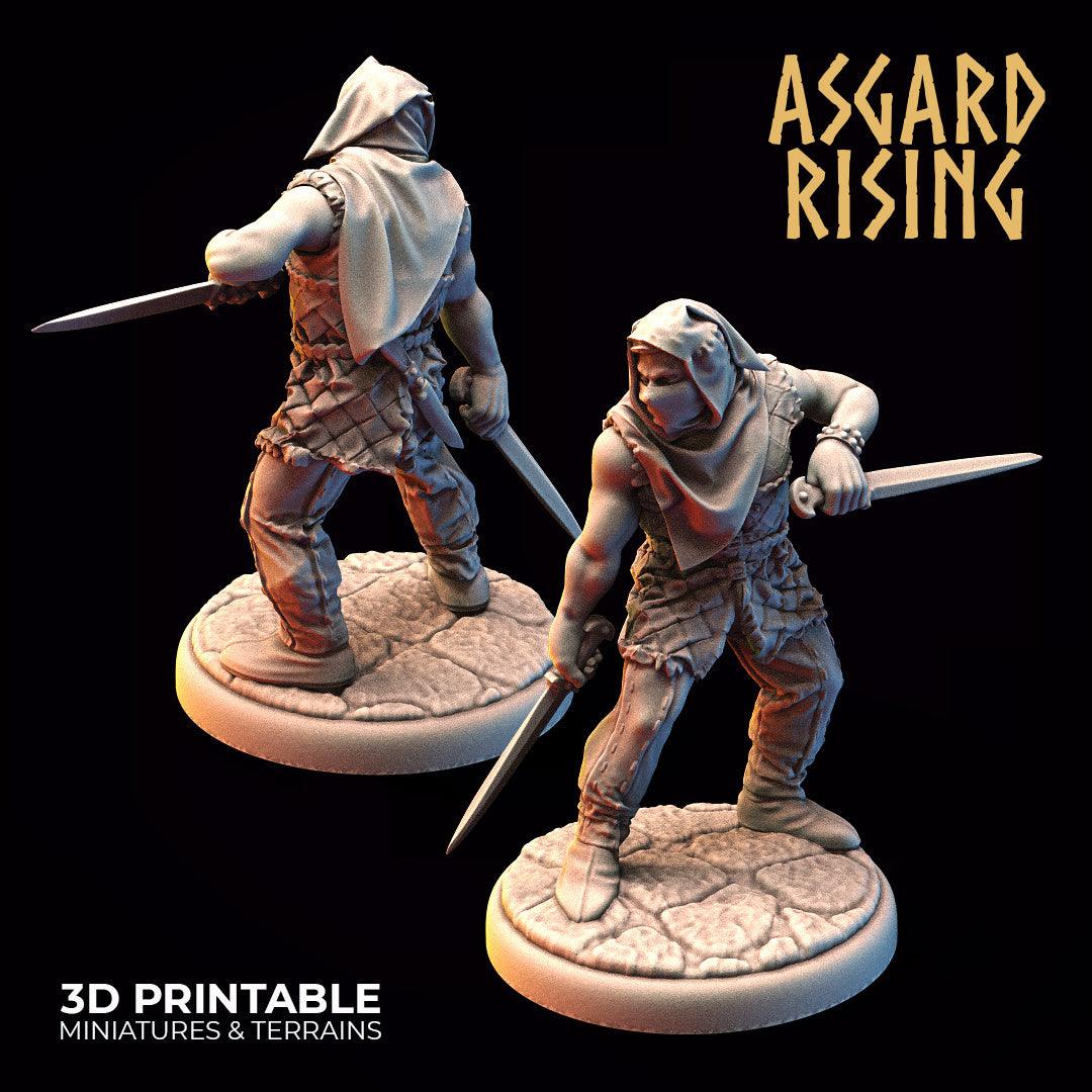 3D Printed Asgard Rising Bandit Rogues Modular Warband 28mm - 32mm Ragnarok D&D
